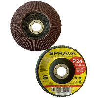 Круг наждачный лепестковый SPRAVA, 125 х 22 мм, Р24