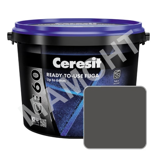 Затирка для швов готовая Ceresit CE60 №18 черная, 2 кг