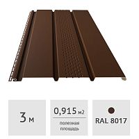 Софит с центральной перфорацией Docke STANDARD 3м, каштан