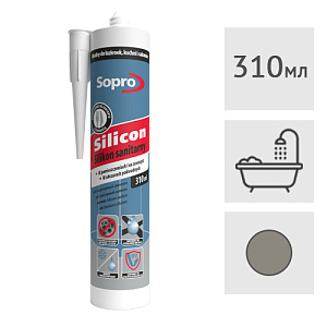 Силиконовый герметик Sopro 035 (22) каменно-серый, 310 мл