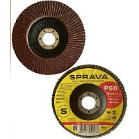 Круг наждачный лепестковый SPRAVA, 125 х 22 мм, Р60