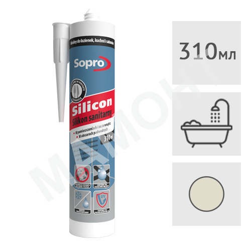 Силиконовый герметик Sopro 036 (17) серебристо-серый, 310 мл