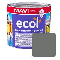 Эмаль по металлу и древесине ПФ-115 MAV ECOL серая глянцевая