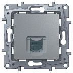 Розетка Legrand ETIKA компьютерная, алюминий
