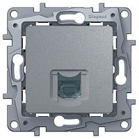 Розетка Legrand ETIKA компьютерная, алюминий