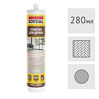 Акриловый герметик для дерева Soudal ПАРКЕТ ЛАМИНАТ серый, 280 мл