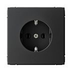 Розетка Systeme Electric ARTGALLERY с заземлением, карбон