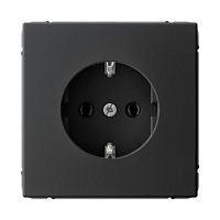 Розетка Systeme Electric ARTGALLERY с заземлением, карбон