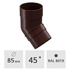 Колено трубы 45° Docke Premium 85 мм, шоколад (RAL 8019)