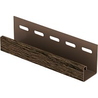 J-планка Ю-Пласт 3 м, Щепа Каштановый