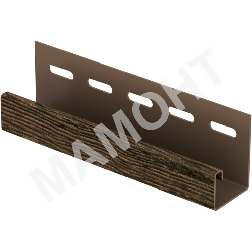 J-планка Ю-Пласт 3 м, Щепа Каштановый