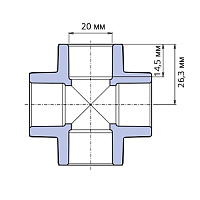 Крестовина ПП Wavin Ekoplastik