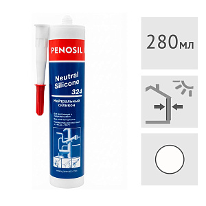 Силиконовый герметик Penosil Standard Neutral Silicone 324 нейтральный белый, 280 мл