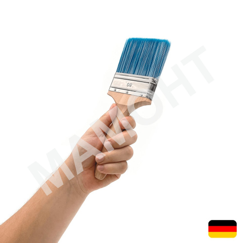 Кисть плоская Solid Pro L, сине-белая, 80 мм МАМОНТ (INS-MMNT-1096)