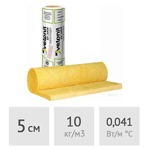 Утеплитель из стекловолокна 5 см Vetonit Isover Master Standart-TWIN-50 в матах 20,13 м2
