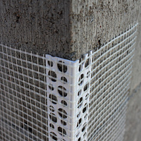 Уголок фасадный штукатурный ПВХ с сеткой, 70*70 мм, 3 м