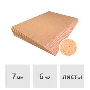 Подложка хвойная БЕЛТЕРМО Under floor 7 мм х 79 см х 59 см (13 плит = 6,06 м.кв.)