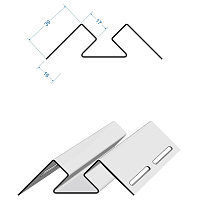Угол внутренний Docke LUX 3 м, орех