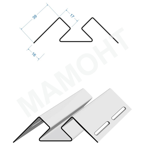 Угол внутренний Docke LUX 3 м, орех