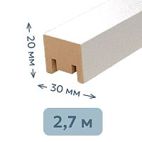 Интерьерная рейка МДФ STELLA Милана Белая 20*30*2700 мм