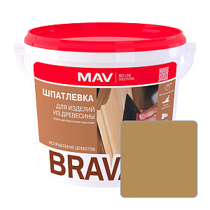 Шпатлевка акриловая MAV BRAVA ACRYL PROFI-1, дуб, 1 л (1,3 кг)