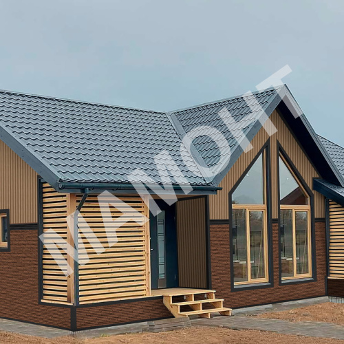 Фасадная панель Ю-Пласт Stone House S-Lock РИГЕЛЬНЫЙ КИРПИЧ Мокко - Фото 2
