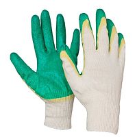 Перчатки х/б с латексным покрытием (двойной облив) 13 класс