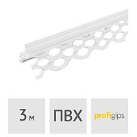 Уголок для мокрой штукатурки ПВХ, 3 м